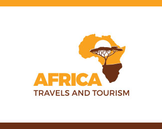 Africa travel and tourism logo vector