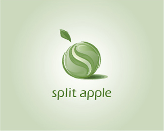 split apple logo
