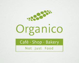 Organic cafe, shop and bakery logo