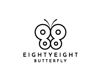 Eighty eight butterfly Logo