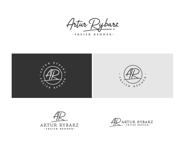 Signature style logo design for Artur Rybarz