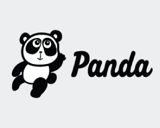 Cute Lovely Panda Mascot Logo Design