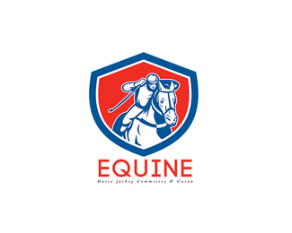 Equine Horse Jockey Union Logo