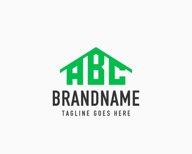 ABC Letters House Logo Design