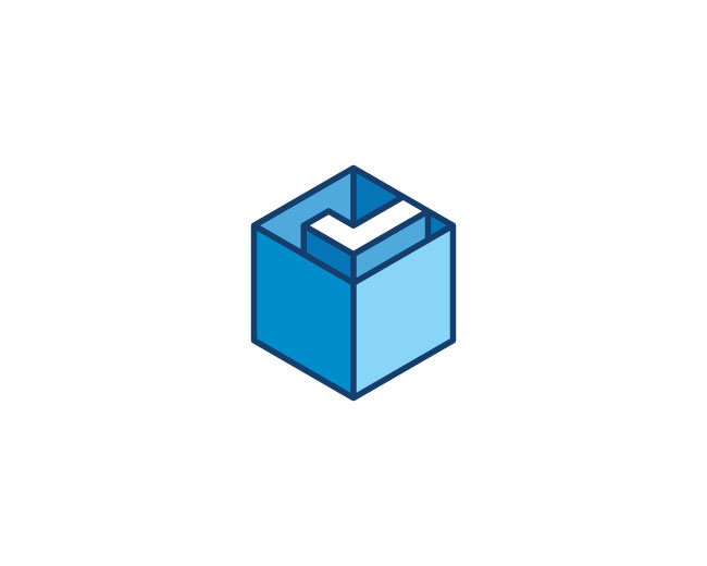 Cube Check Mark Logo