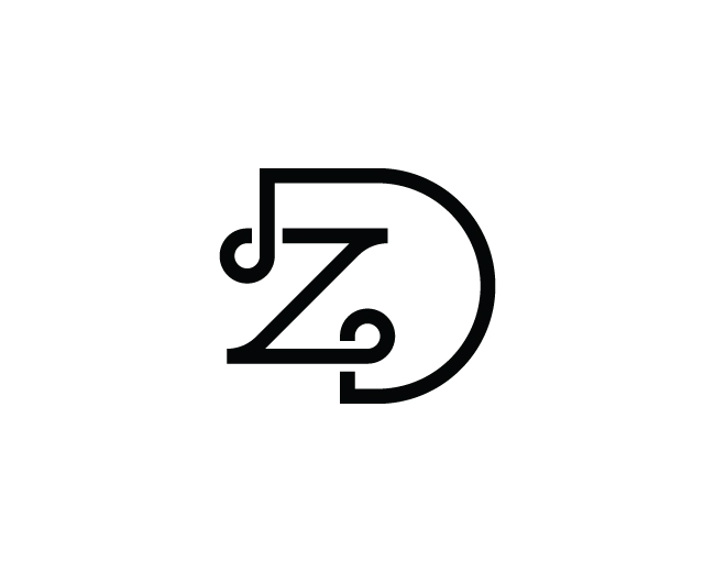 Modern Letter D And Z Logo