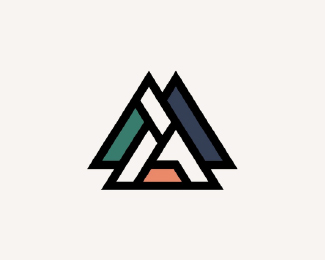 Abstract Mountain A Logo