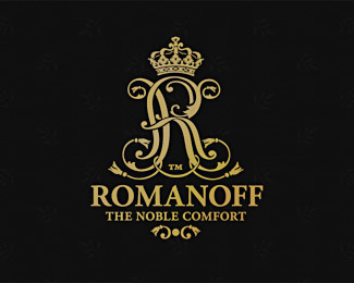 Luxury brand logo. Romanoff - mattress&bedding