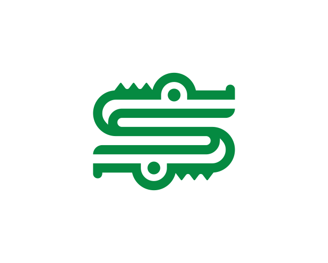 Letter S Crocodile Logo