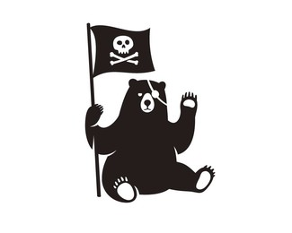 Pirate grizzly bear