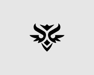 Minimalist Owl Face Logo