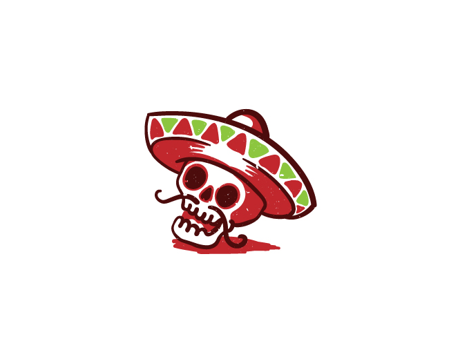 Grunge Mexican Skull