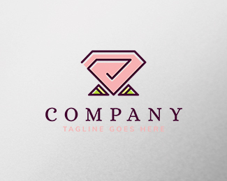 Diamond Rose Logo Template
