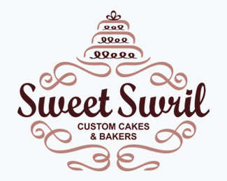 Sweet Swril Cakes and Bakers Logo for Sale