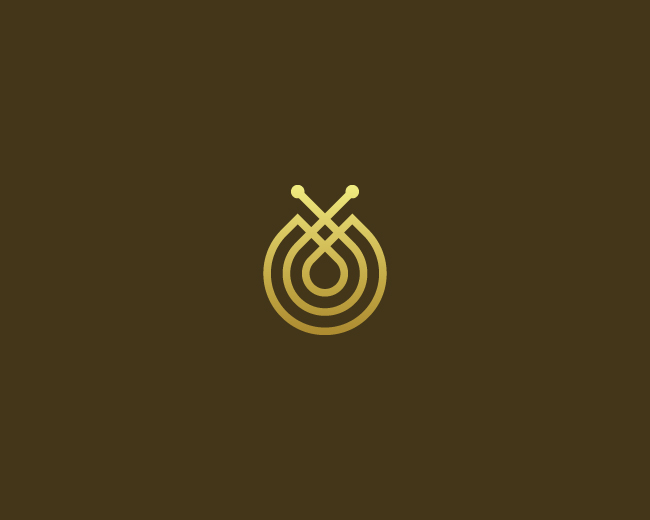 Elegant Bee droplet Logo