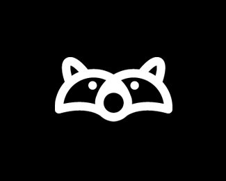 Raccoon Icon BW.