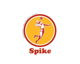 Spike Women's Volleyball Logo