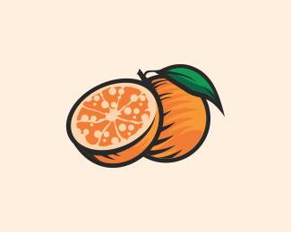 Fresh Orange Fruit Logomark