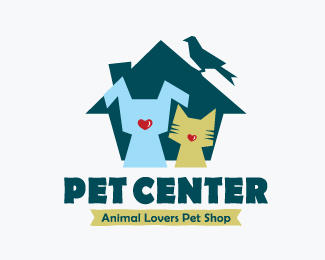 Pet Center Animal Lovers Pet Shop Logos for Sale
