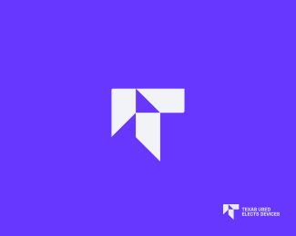 T Letter Geometric Shape Symbol