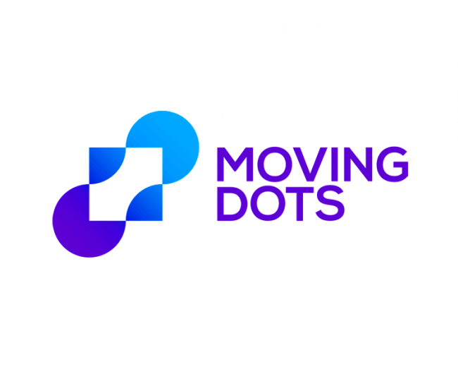 Moving Dots, modern financial logo design