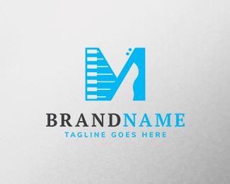 Letter Music Logo Template