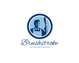 Brushstroke Art Suppliers and Merchants Logo