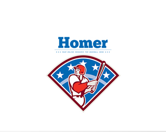 Homer Baseball News Logo