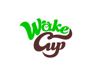 Logotype for coffee house Wake up