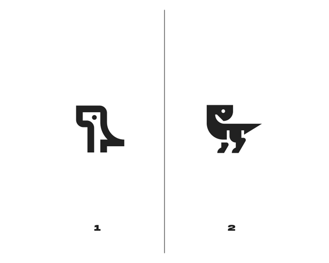 Dinosaur logomark designs