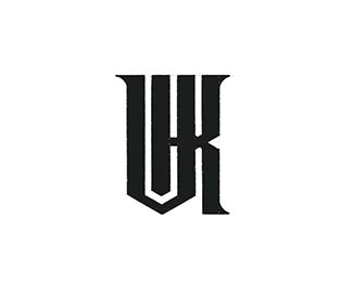 V K and ? monogram logomark