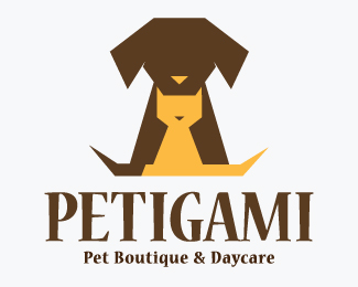 Petigami Pet Boutique & Daycare Logos for Sale