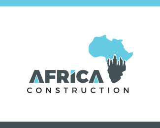 Africa construction logo vector