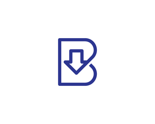 Modern B With Arrow Logo