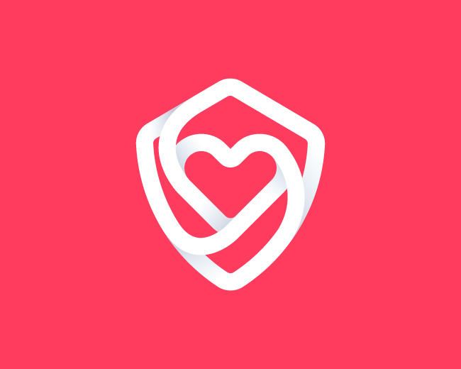 Shield with Heart concept | Love concept