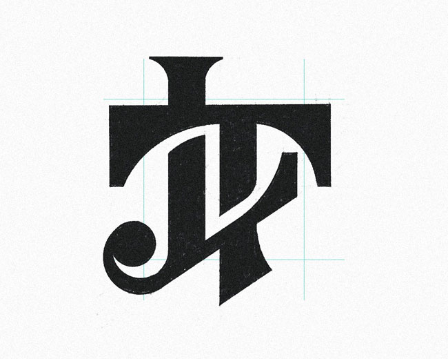 J L T monogram logomark design
