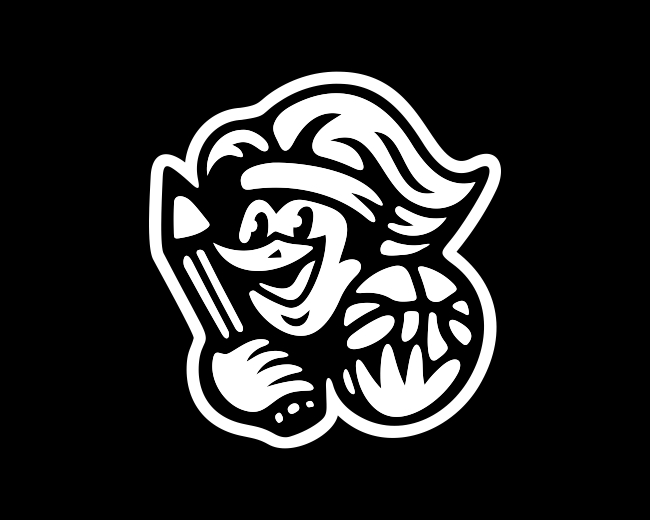 Student Basketball Woodpecker Logo