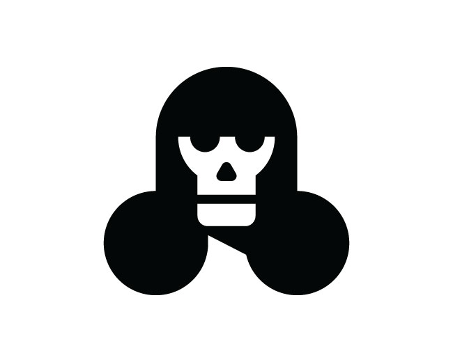skull girl logo