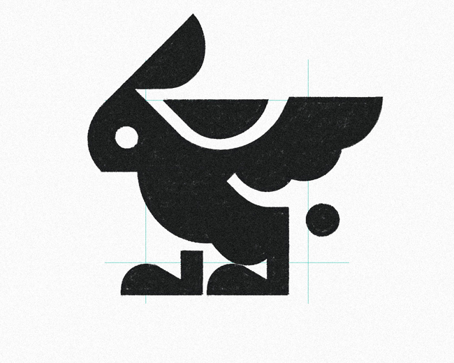 Mythical Flying Rabbit  logomark design