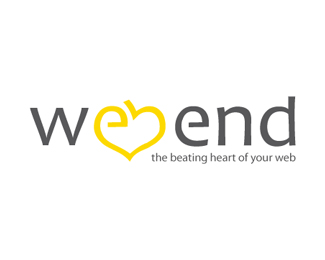 webend - heart logotype