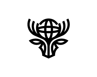 Deer Globe Logo