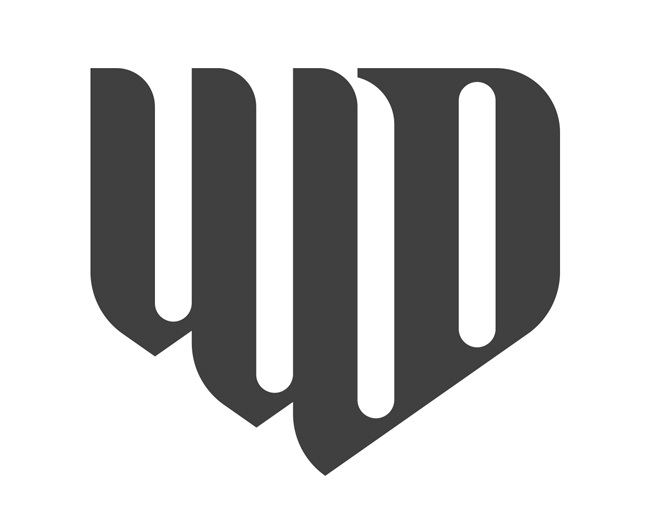 lettering WD DW monogram typography logo for sale