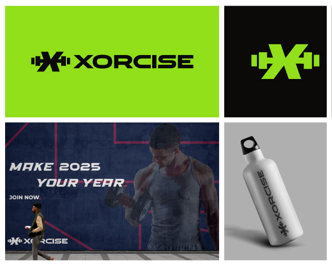 Xorcise - Fitness Logo and Branding