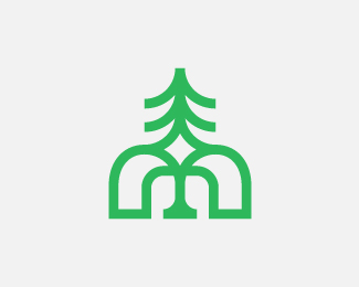 Modern M Pine Logo