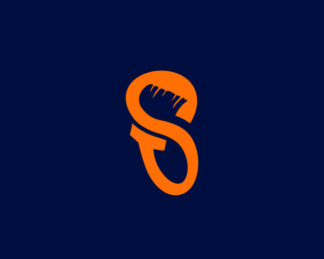 S Brush Letter Logo Design for Print Studio