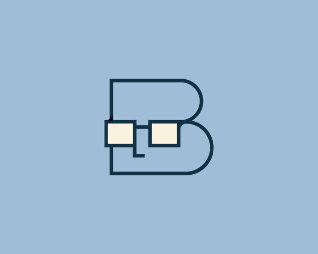 Minimal B Face Logo