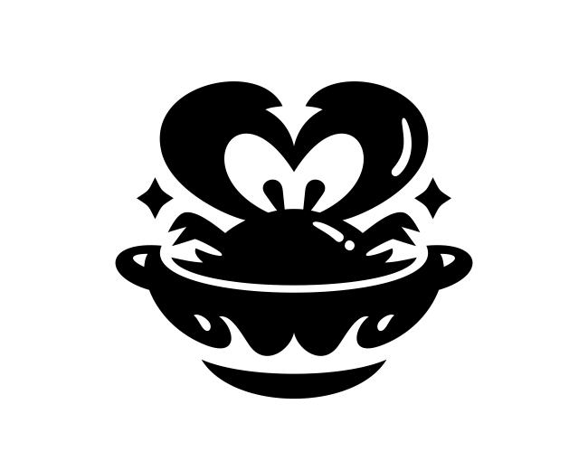 Fire Pot Crab Love Logo