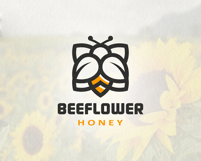 Bee On Flower Logo
