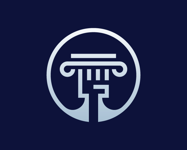 modern bold pillar strong fist logo