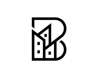 Letter B City Logo